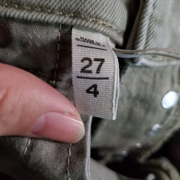 Loft Jeans Womens 27 Green Boyfriend Distressed Cotton Blend Denim Button Fly - Picture 3 of 13